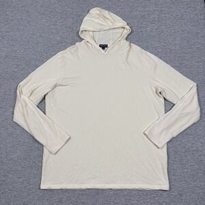 Peter Millar Hoodie Mens XL Ivory Excursionist Flex Vantage Merino Wool Blend